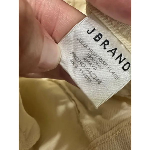 J Brand Julia High Rise‎ Flare Jeans Amaya Cream Cropped 29 - Image 9