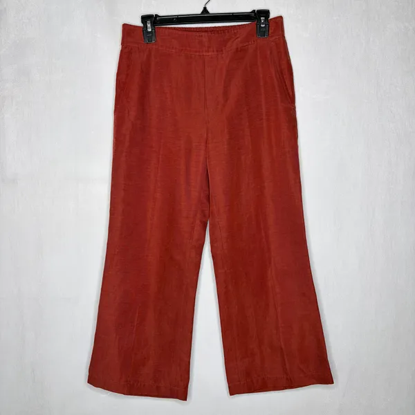 Club Monaco Rust Wide-Leg Linen Blend Pants‎ - Image 2