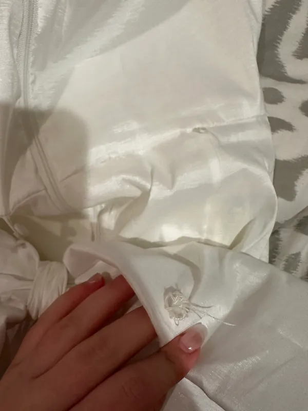 Dillard's Strapless Dress With Bow and Detachable Train - Image 6