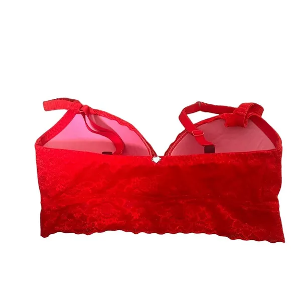 Victoria's Secret PINK Red Lace Push Up Bralette Size SD-DD - Image 4