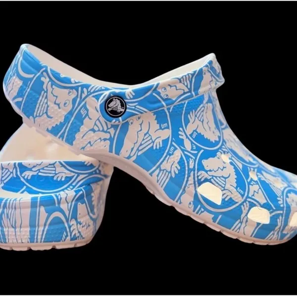 Crocs Classic Clog Venetian Blue Graphic Print Men 8 Women 10 - Image 2