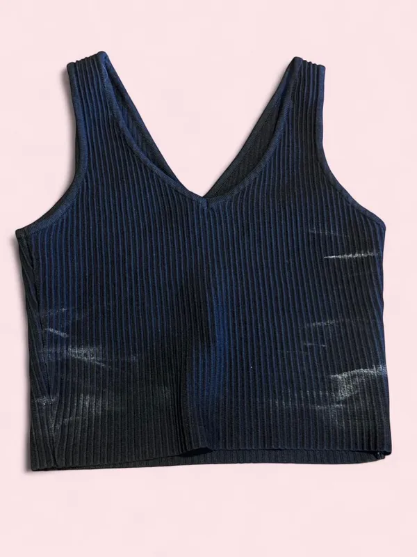Altar'd State Top Tank Black Ribbed - Image 4
