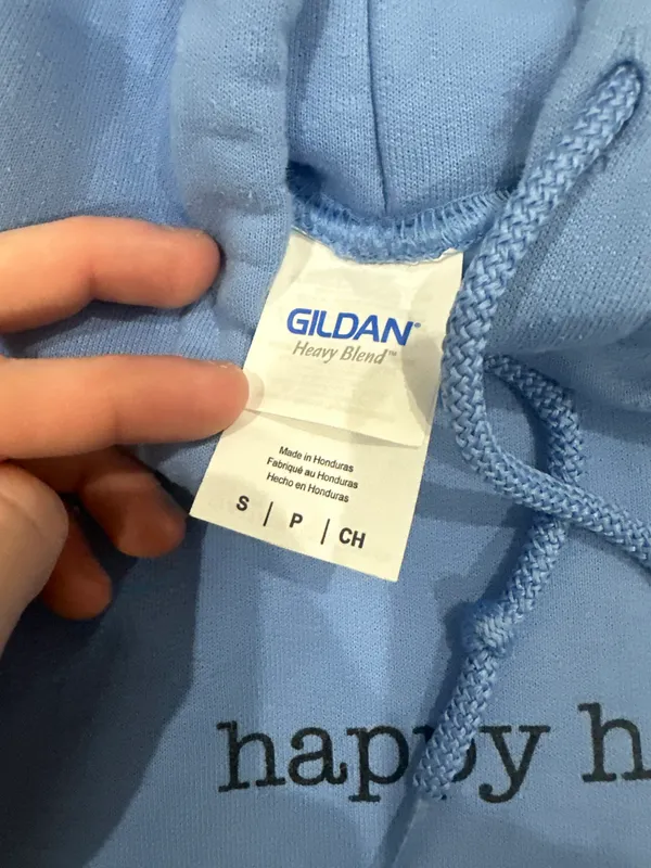 Gildan blue happy hoodie - Image 3