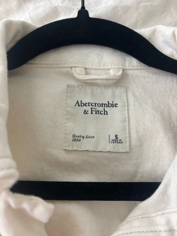 Abercrombie & Fitch White Denim Romper - Image 2