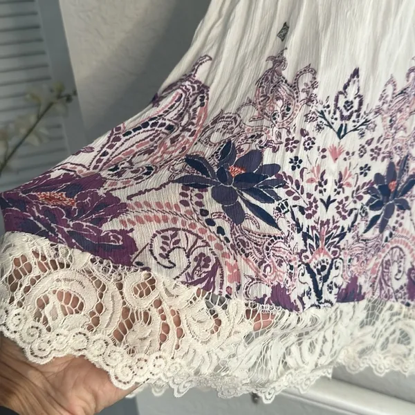 Free People Intimately Lace Mini Dress Purple Boho Indie Festival Stagecoach - Image 5