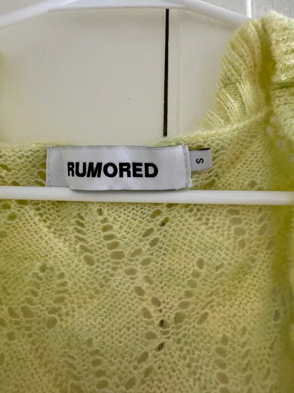 Rumored Bright Yellow Ruffle Trim Cardigan - Image 5
