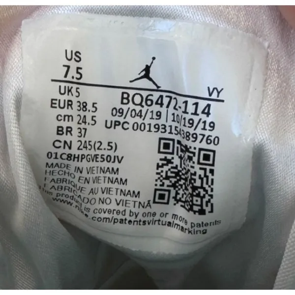 Nike Air Jordan 1 Mid UNC White University Blue Sneakers‎ Womens Size 7.5 - Image 10