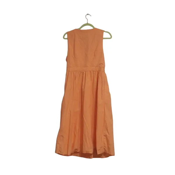 J. Crew Coral Rosina Sleeveless Midi Wrap Dress Sz 10 - Image 11