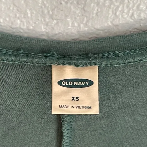 Old Navy Green V-Neck Short Sleeve Elastic Waist Drawstring Romper - Image 7