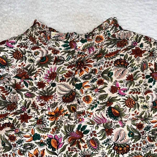 Anthropologie Maeve Sleeveless‎ Smocked Floral High Neck Top Multicolor Size 6 - Image 8