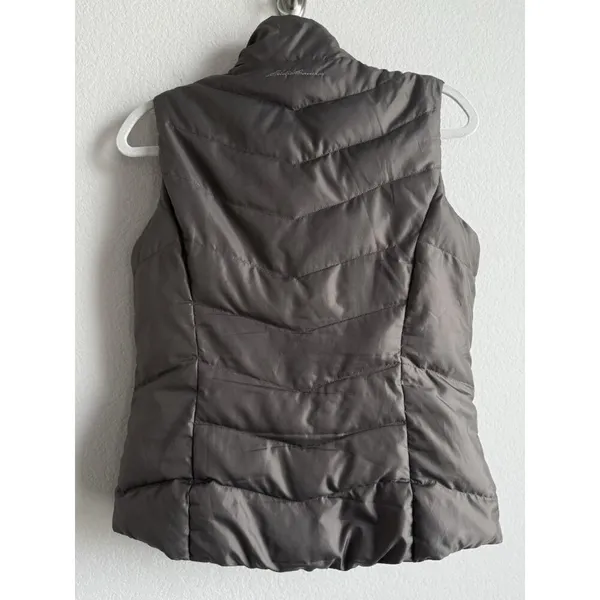 Eddie‎ Bauer Down Puffer Vest Women’s Small Brown Full Zip Outdoors EB550 - Image 2
