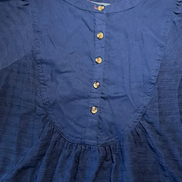 Anthropologie baby doll blouse navy large - Image 4
