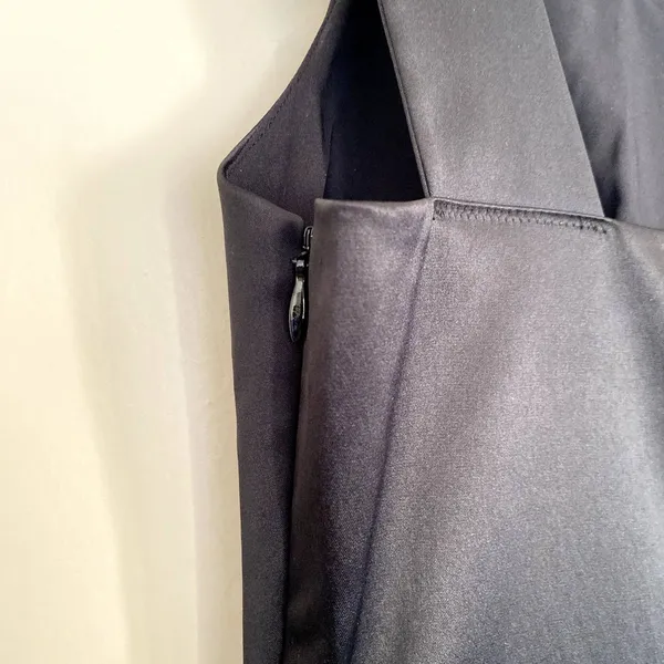 The Limited Event Satin Sheath Dress Pleated Bodice Little‎ Black Dress Size 2 - Image 5