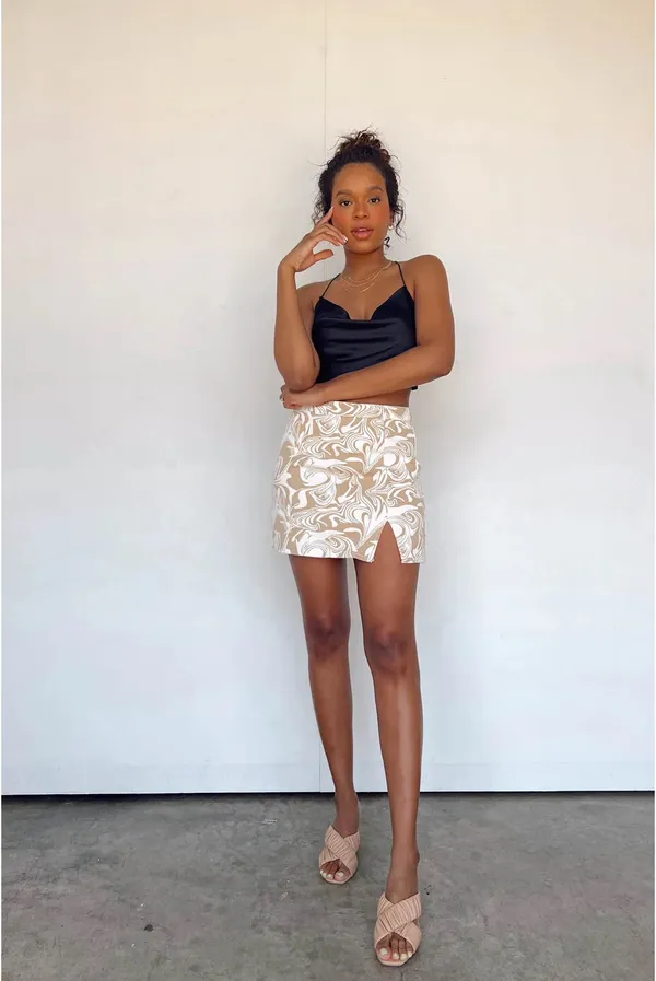 Vestique Swirl Neutral Skirt - Image 7