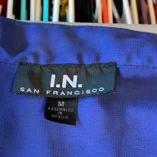 I.N. San Francisco Royal Blue Sheer Blouse - Image 6
