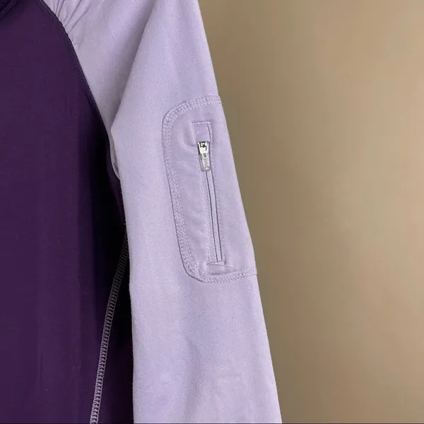 Reebok Small Turtleneck Mock Neck Purple Running Top Pastel Deep Purple Pullover - Image 4