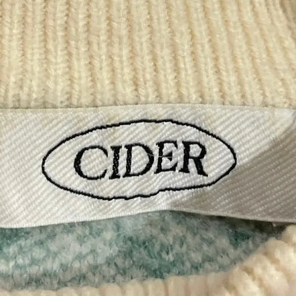 Cider Crewneck Pullover Cherry Chunky Knit Sweater Whimsical Cottagecore Cozy - Image 4