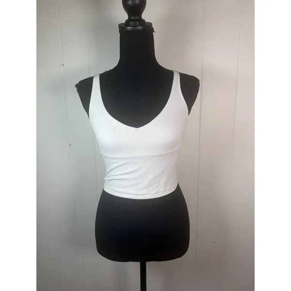 Lululemon Align Tank White Size 4 Built In Bra - Image 2