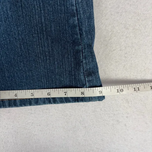 VTG L.E.I. Bootcut Jeans Juniors 1 Blue Mid Rise Denim Western Downtown Girl Y2K - Image 9