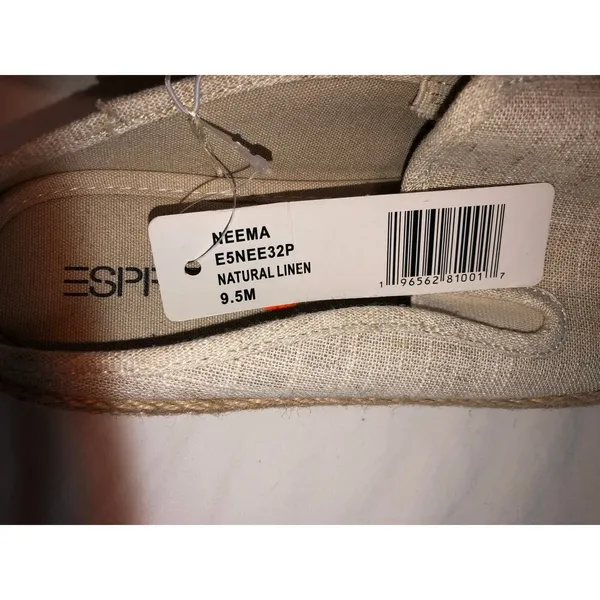 Esprit Espadrille Mule Size 9.5 Natural Linen Summer Slide Casual Shoe Neema - Image 5