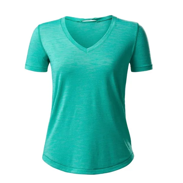 Lululemon What The Sport Cropped Tee Heathered Bali Breeze‎ 2 - Image 4