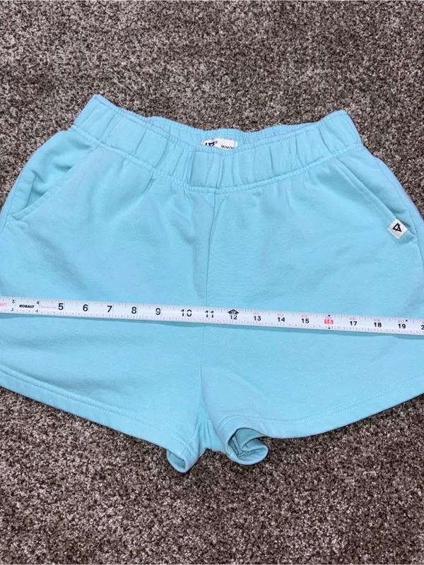 Liv Outdoor Light Blue Fleece Lounge Shorts Medium - Image 6