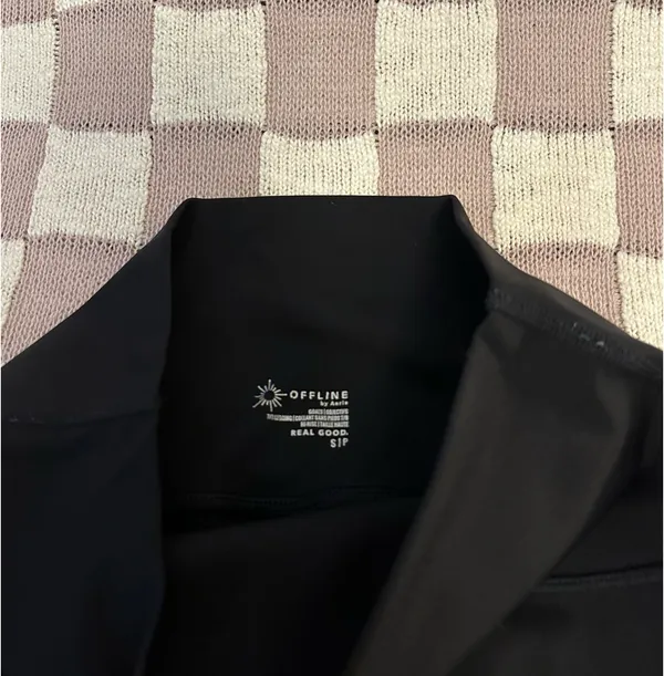 Aerie Black 7/8 Offline Leggings - Image 3