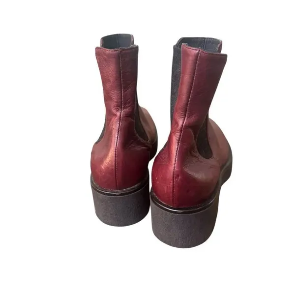 No. 6 Store Leather Ankle Chelsea Boots in Burgundy 10 women’s - Image 4