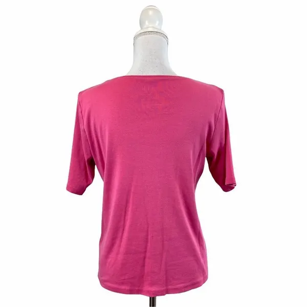 J. Jill Perfect 100% Pima Cotton Elbow Sleeve Top - Image 2