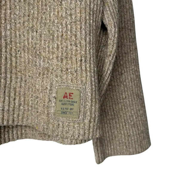 American Eagle Vintage Sweater M Chunky Knit Lambswool Oversized Minimalist Boxy - Image 2