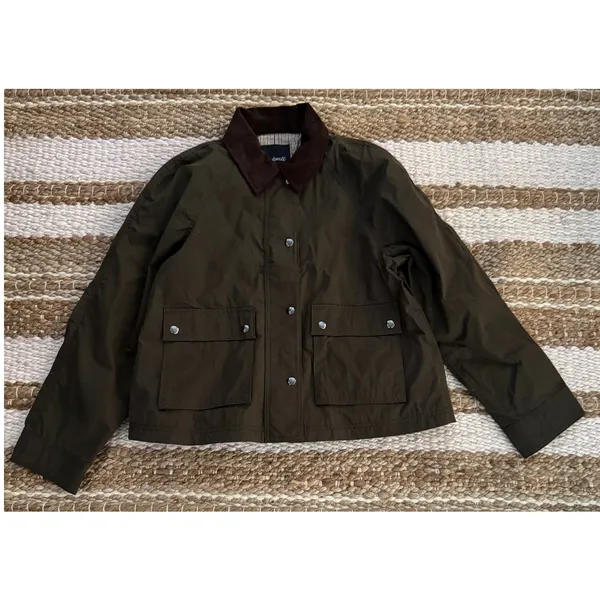 Madewell Waxed Zip-Front Jacket Size Small - Image 12