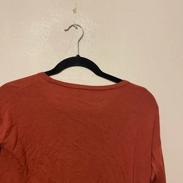 Madewell Burnt Orange Modern Tie-Front Sweater Top Size‎ XS - Image 6