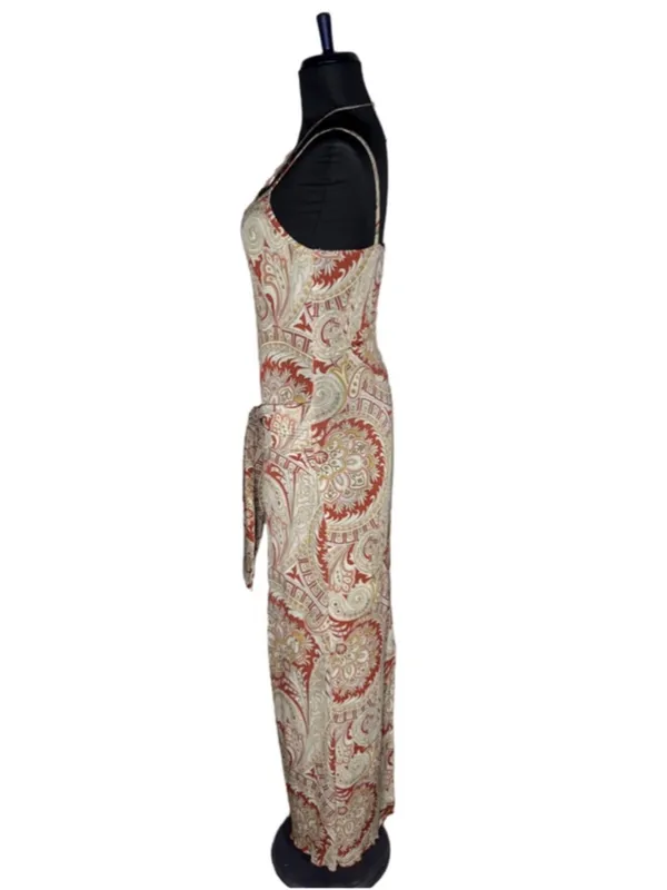 Vintage Wet Seal Y2K maxi dress boho hippie paisley festival fairy whimsigoth M - Image 4