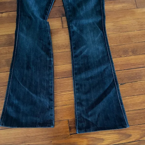 7 For All Mankind Jean Size 28 A Pocket Flare Cross Stitch - Image 6