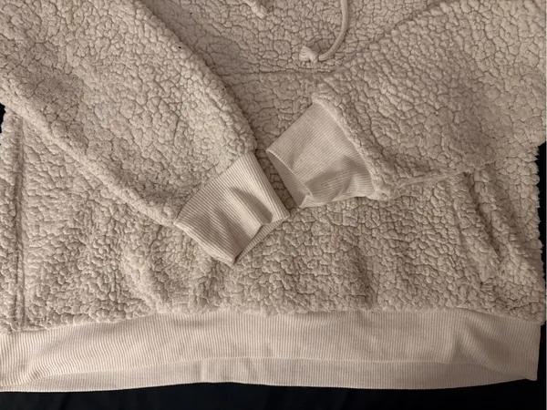 No Boundaries Cream Sherpa Zip-Up Hoodie - Image 3