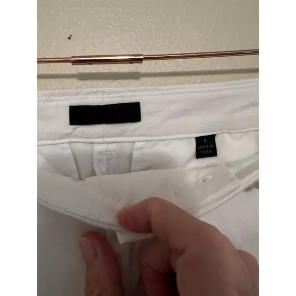 ATM ENZYME WASH CROPPED BOYFRIEND PANT Size 6‎ White - Image 5