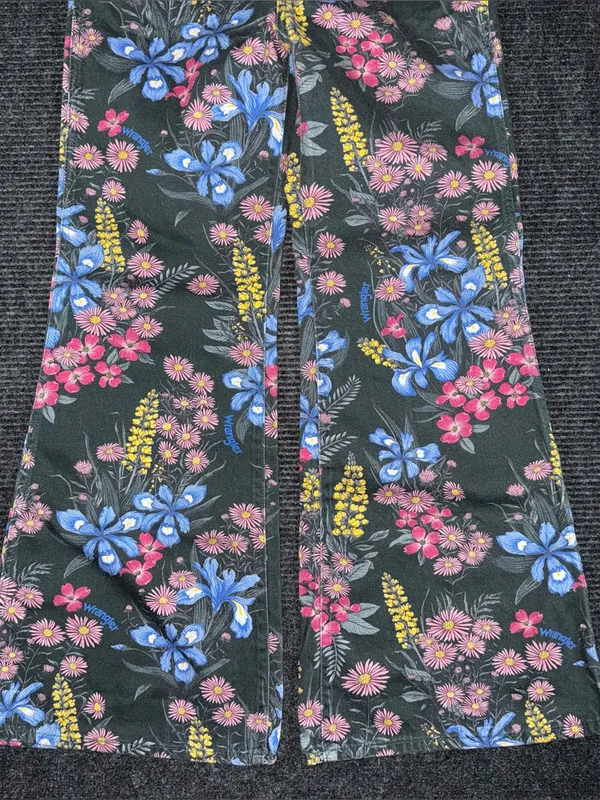 Anthropologie x Wrangler Wanderer High Rise Flare Jeans Floral Sz 28 x 32 Retro - Image 5