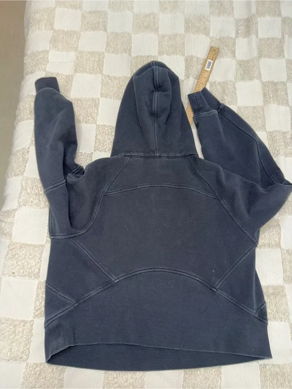 Lululemon Scuba Oversized 1/2 Zip Hoodie Black XS/S‎ - Image 4