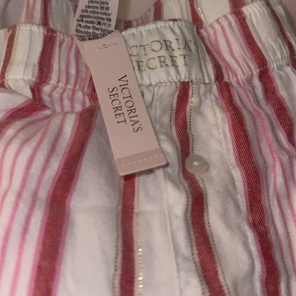 VICTORIA'S SECRET Flannel Long-Sleeve Short‎ Tee-Jama Set - Image 6