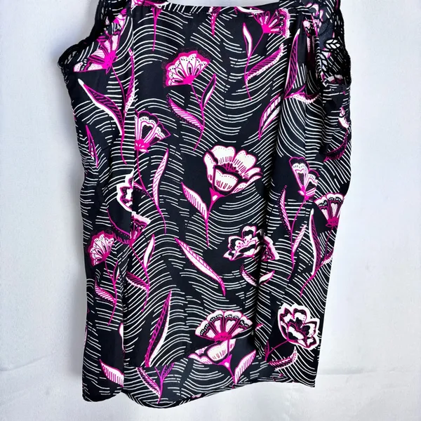 Daniel Rainn Anthropologie Floral Eyelet Cami Tank Top Black Pink Size Small S - Image 10