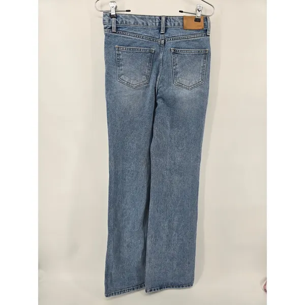 Dayran Straight Leg‎ Jeans Womens Size 1 Blue Crossover Asymmetrical Waist Denim - Image 4