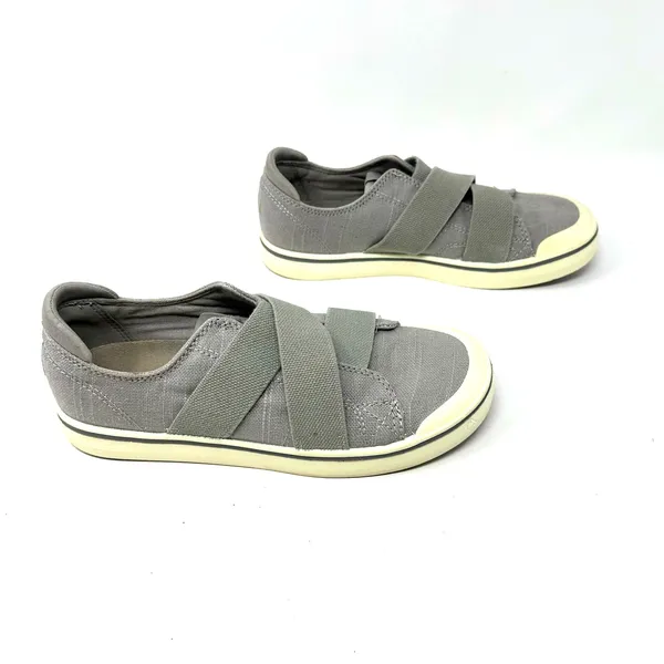 Keen Size 8 Canvas Casual‎ Sneaker Flat Comfort Shoes Gray Strappy Closure - Image 3
