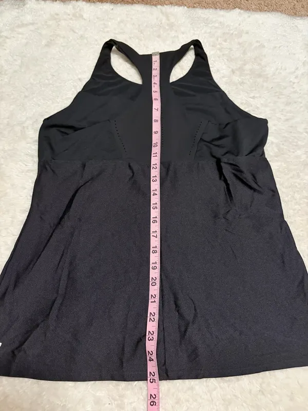 Fabletics black Performance Mesh Racerback Tank top - Image 3