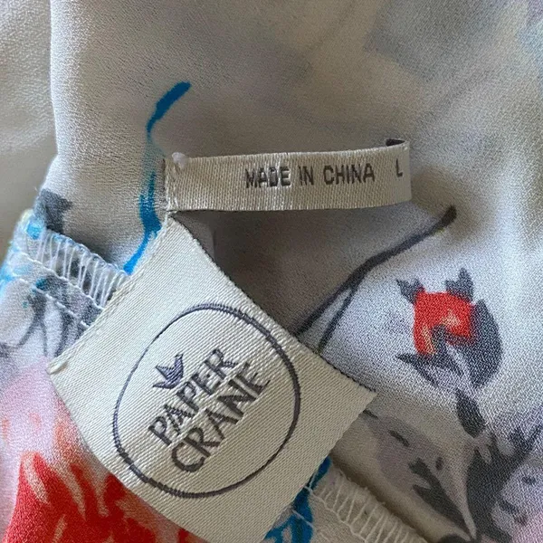 Paper Crane Floral Print Layered Women's Top - Image 5