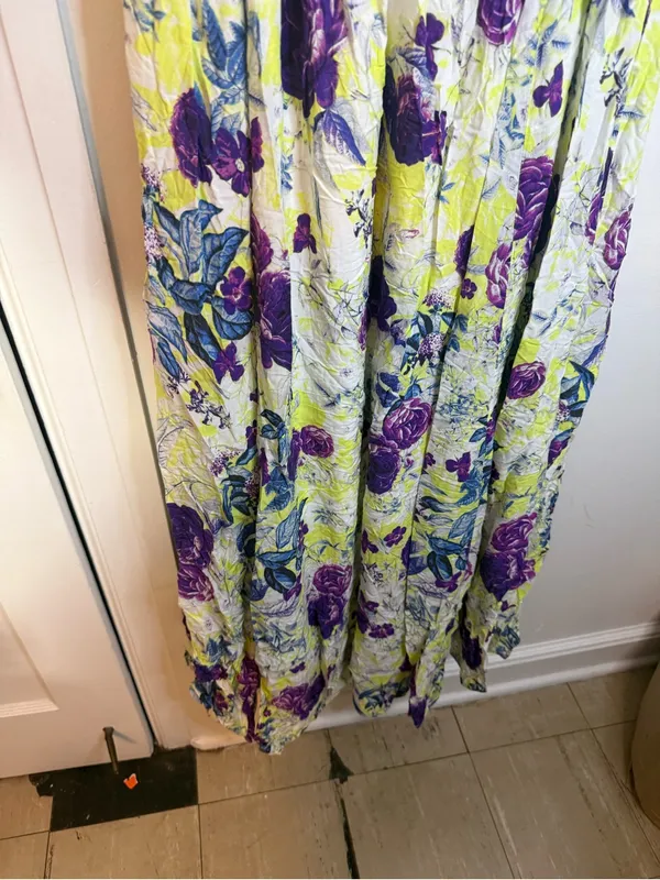 Torrid Challis Floral Strapless Tiered Ruffle Maxi Dress - Image 8
