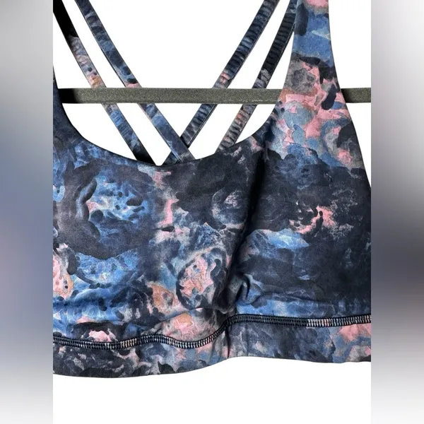 Lululemon Energy‎ Bra Moody Mirage Bark Berry Deep Navy Size 8 - Image 5