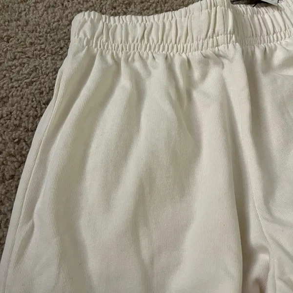 ZARA Cream Women's Wide Leg lounge Pants with elastic waistband never worn - Image 6
