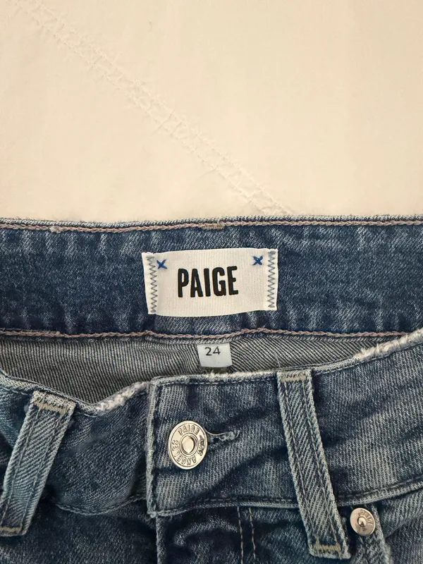 PAIGE Wide Leg Cuffed Jeans - Image 4