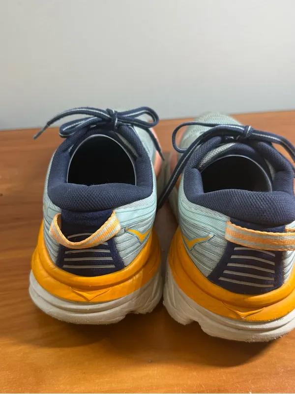 Hoka Women’s Bondi 7 Teal Orange Pink Running‎ Workout Shoe Sneakers 8.5 - Image 6