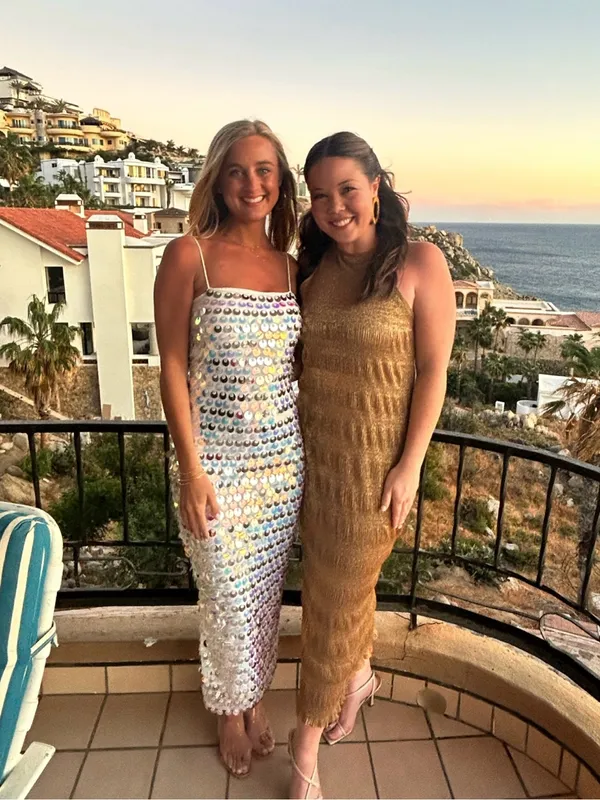Mango Gold Shimmer Dress - Image 8